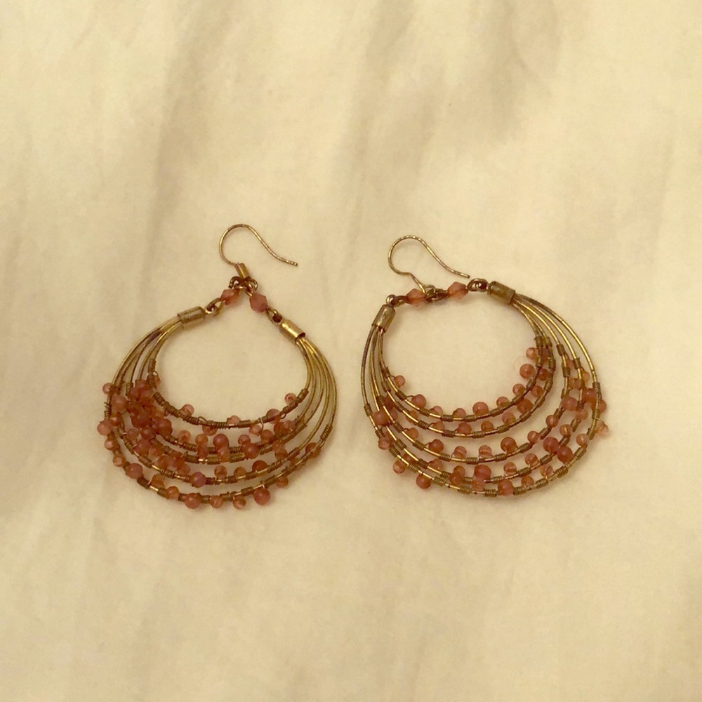 Gold colored earrings